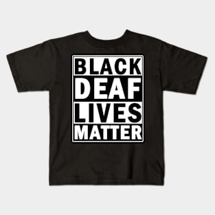 Black deaf lives matter Kids T-Shirt